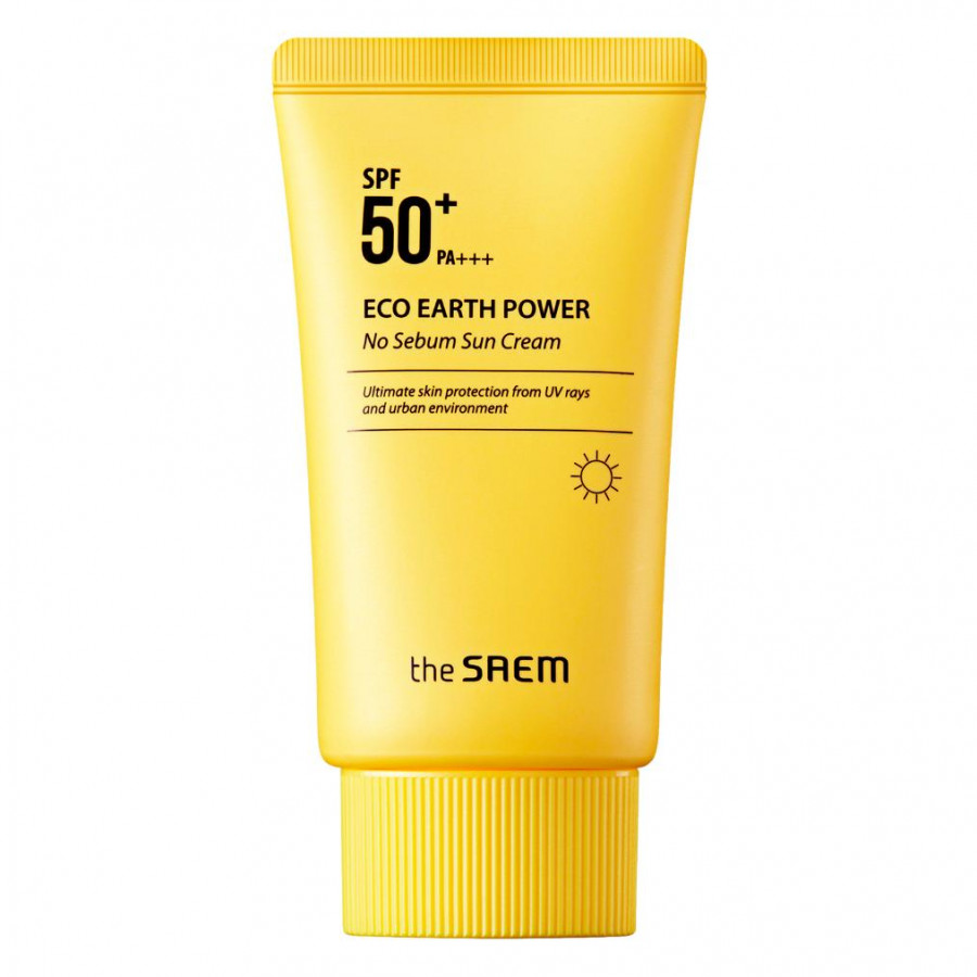 Крем легкий солнцезащитный The Saem Eco Earth Light Sun Cream SPF50+ PA+++