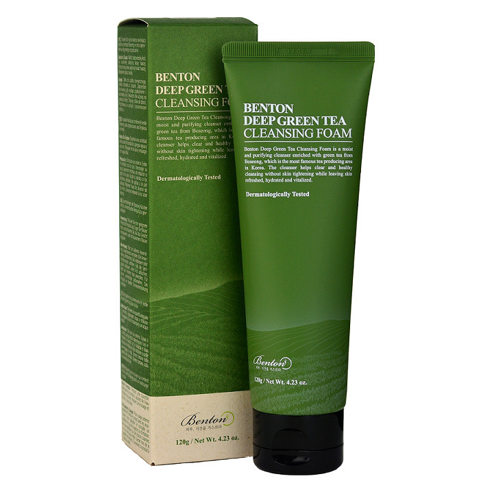 Пенка с экстрактом зеленого чая Benton Deep Green Tea Cleansing Foam