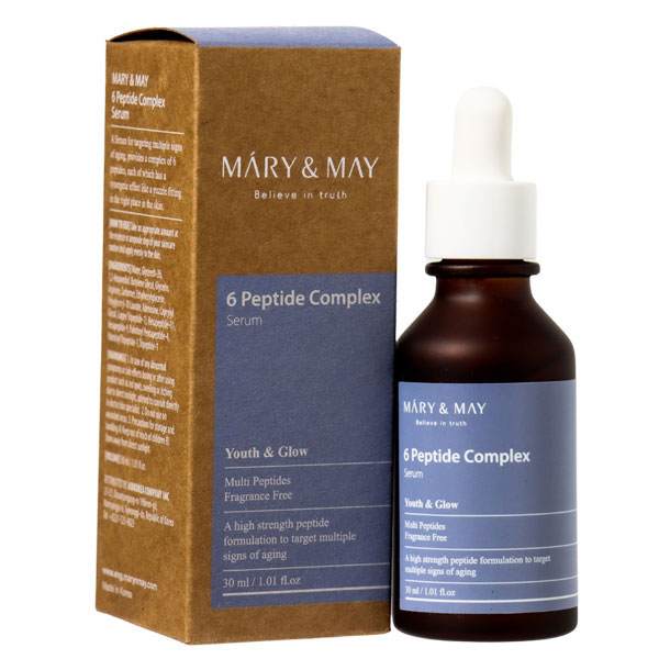 Антивозрастная сыворотка с комплексом пептидов Mary&May 6 Peptide Complex Serum