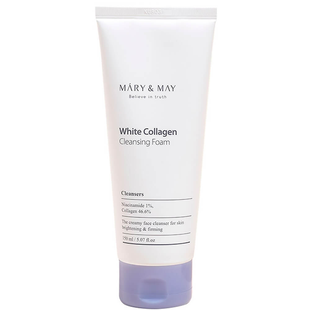 Пенка для умывания с белым коллагеном Mary&May White Collagen Cleansing Foam