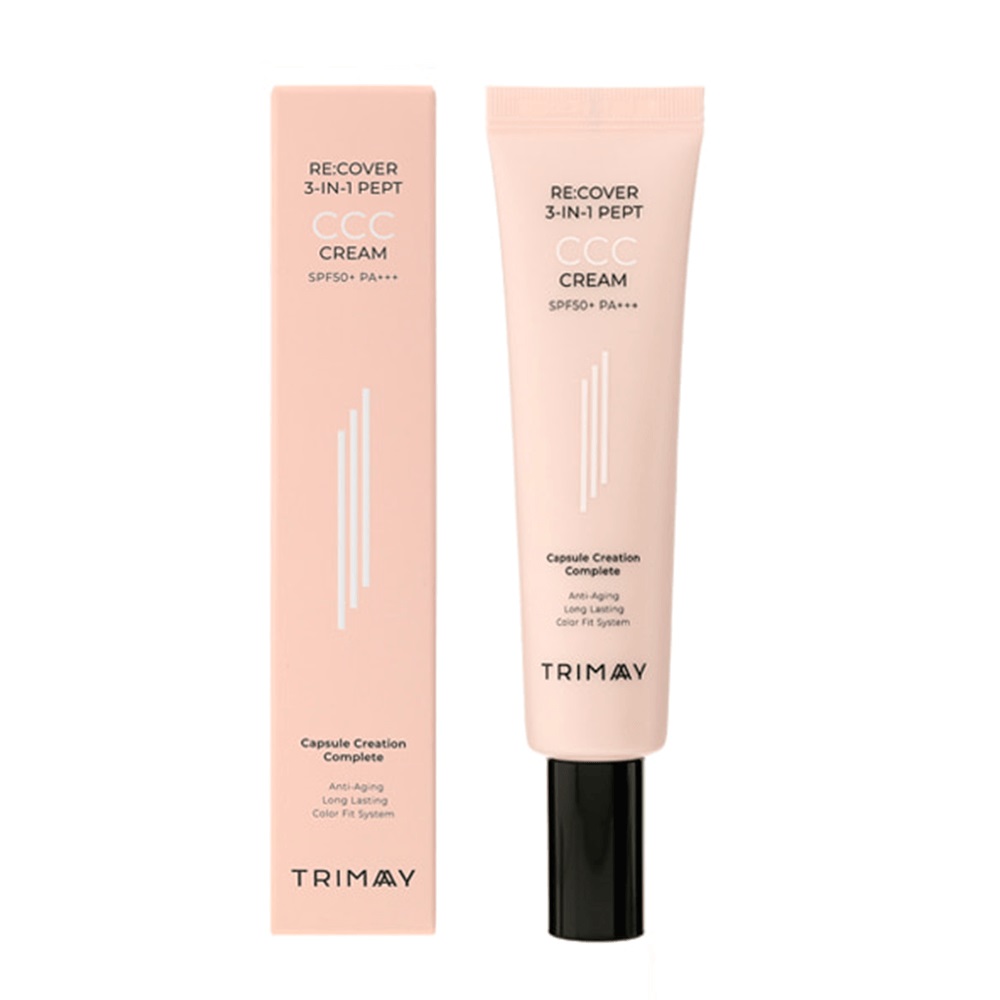 Тональный ССС крем с пептидами Trimay Re:cover 3-in-1 Pept CCC Cream SPF50+PA+++ 