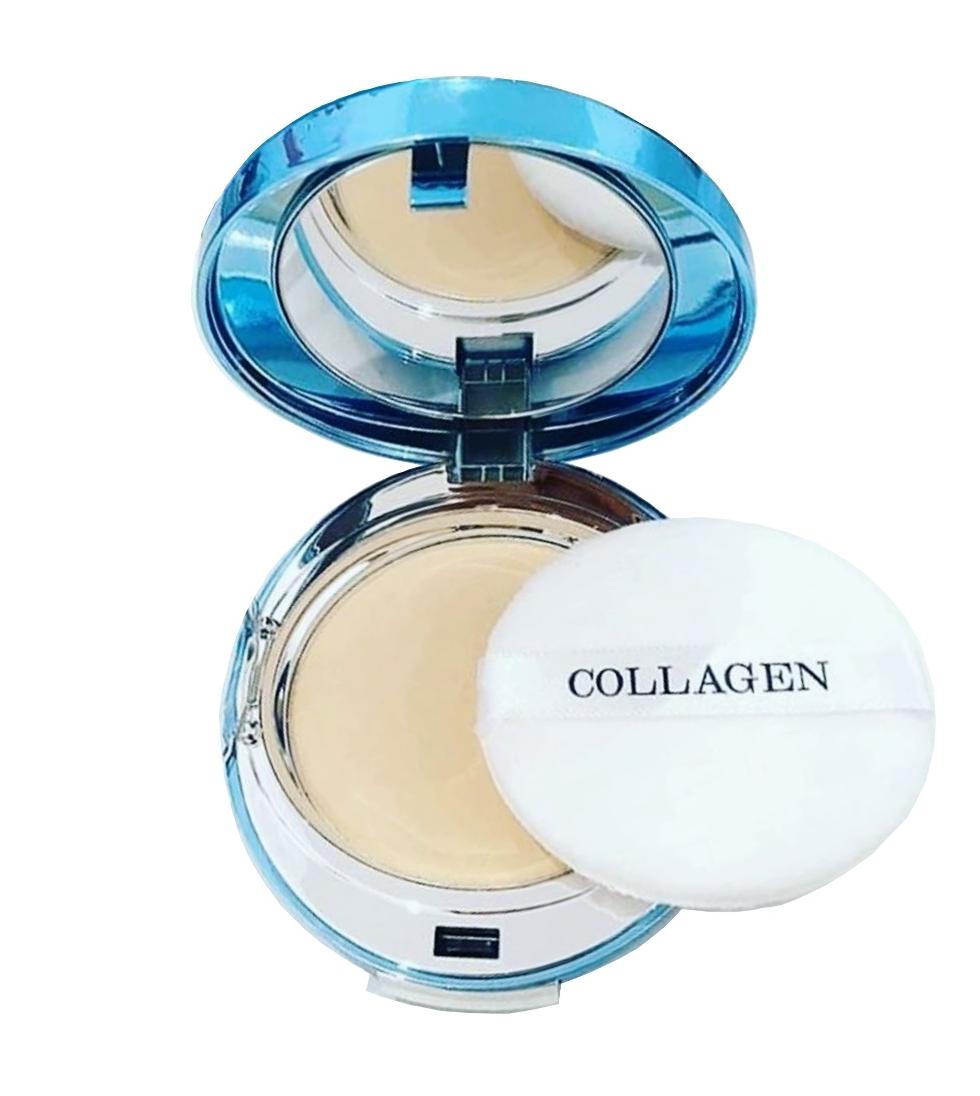 Пудра с коллагеном со сменным блоком (21 тон) Enough Collagen Hydro Moisture Two Way Cake SPF 25 PA++