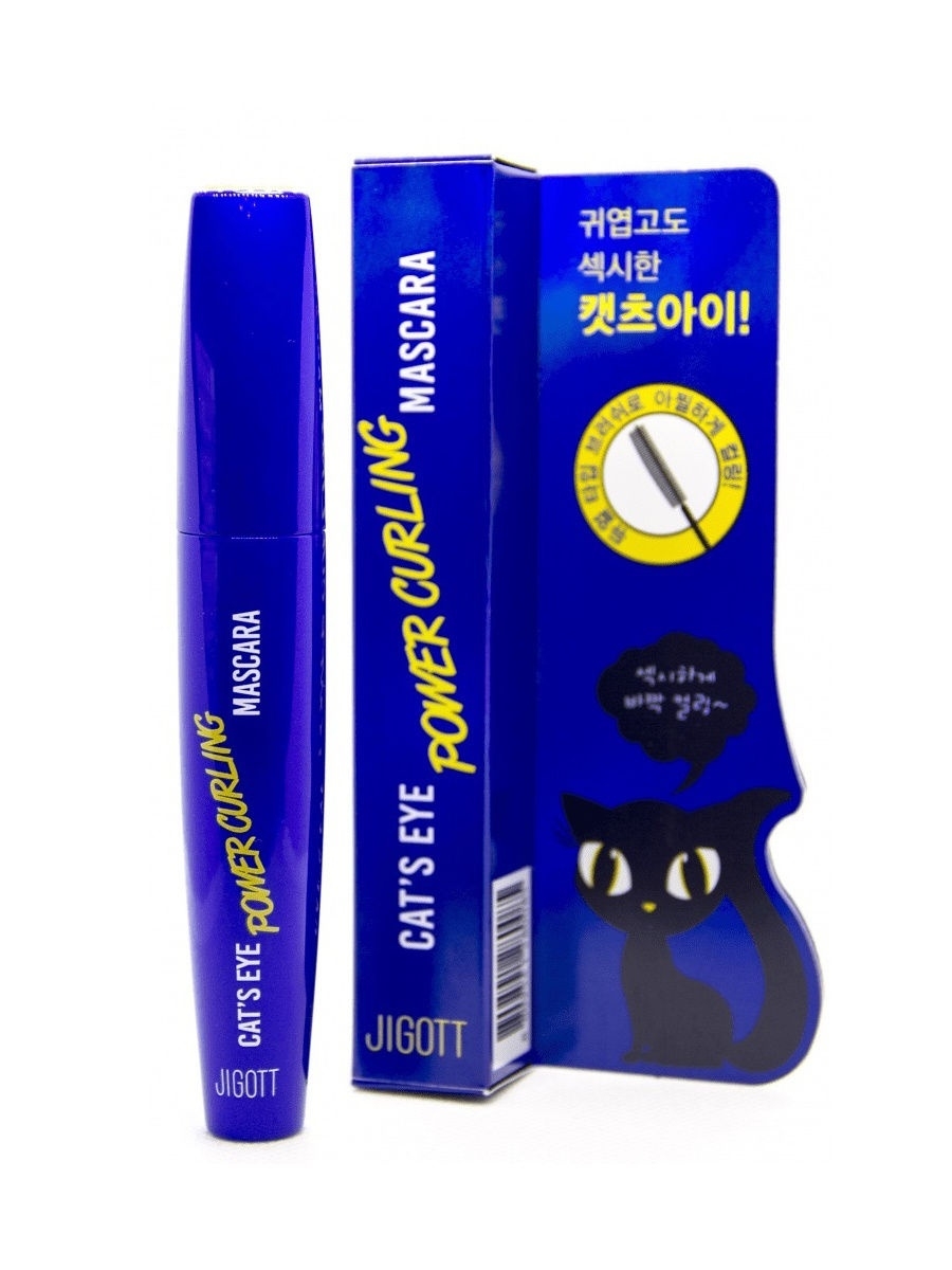Подкручивающая тушь для ресниц Jigott Cat's Eye Power Curling Mascara