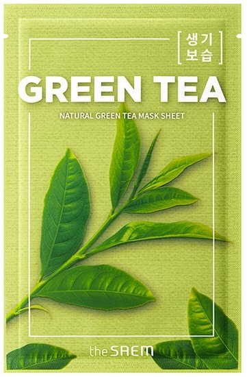 Тканевая маска тонизирующая с экстрактом зеленого чая The Saem Natural Green Tea Mask Sheet
