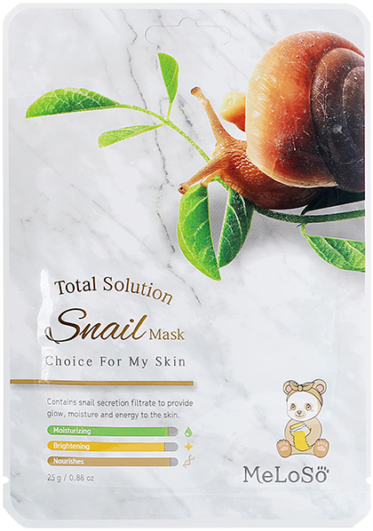 Тканевая маска с улиточным муцином Meloso Total Solution Mask Snail 