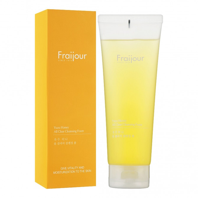 Очищающий гель для сияния кожи с экстрактом юдзу Fraijour Yuzu Honey All Clear Cleansing Foam