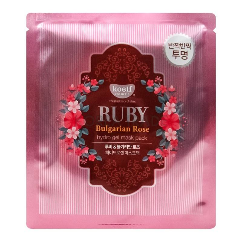 Гидрогелевая маска для лица с экстрактом болгарской розы Koelf Ruby & Bulgarian Rose Mask Pack