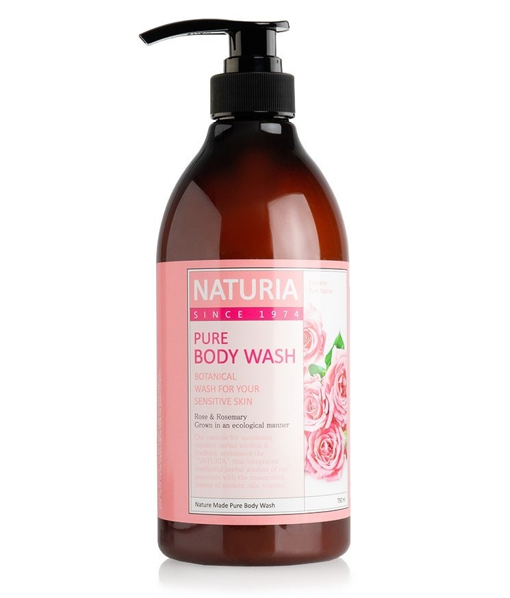 Гель для душа роза и розмарин Naturia Pure Body Wash Rose & Rosemary