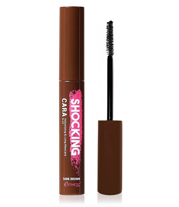 Тушь для ресниц коричневая Esthetic House Shocking Cara Volumizing & Long Mascara Dark Brown