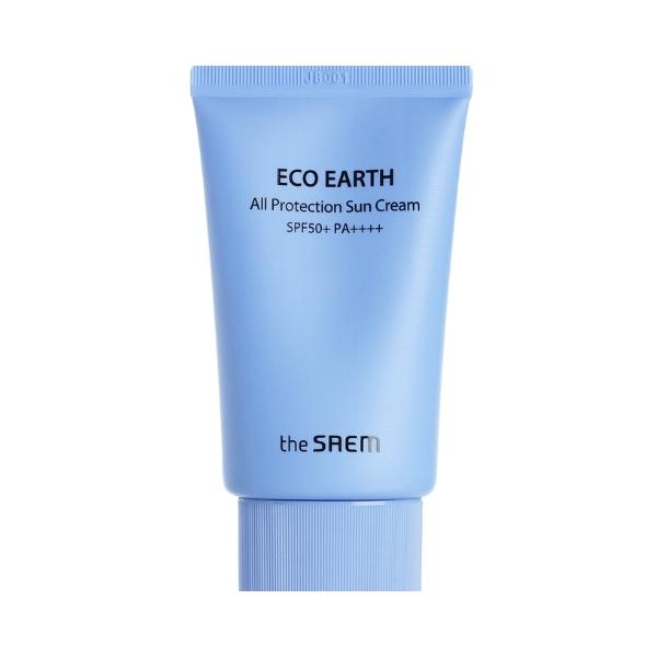 Солнцезащитный крем для чувствительной кожи The Saem Eco Earth All Protection Sun Cream SPF50+ PA++++