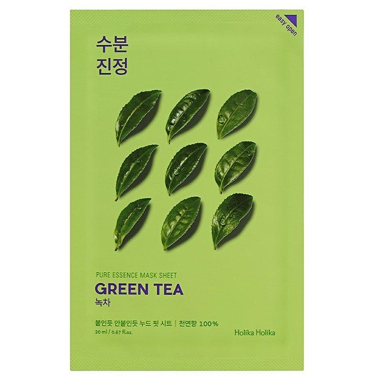 Тканевая маска с экстрактом зеленого чая Holika Holika Pure Essence Mask Sheet Green Tea