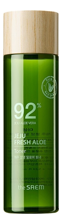 Увлажняющий и успокаивающий тонер с 92% экстрактом алоэ The Saem Jeju Fresh Aloe Toner