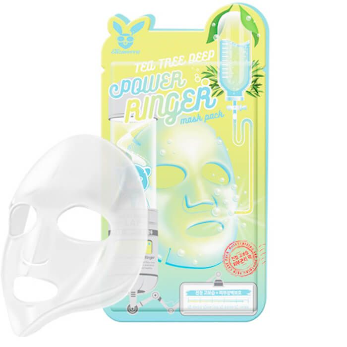 Тканевая маска для проблемной кожи с чайным деревом Elizavecca Tea Tree Deep Power Ringer Mask Pack