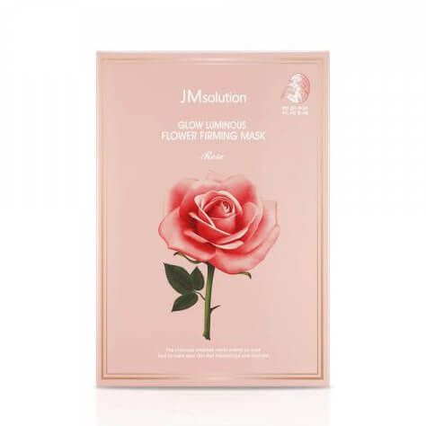 Тканевая маска для лица с экстрактом дамасской розы Jmsolution Glow Luminous Flower Firming Mask Rose