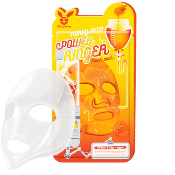 Питательная тканевая маска с медом Elizavecca Honey Deep Power Ringer Mask Pack