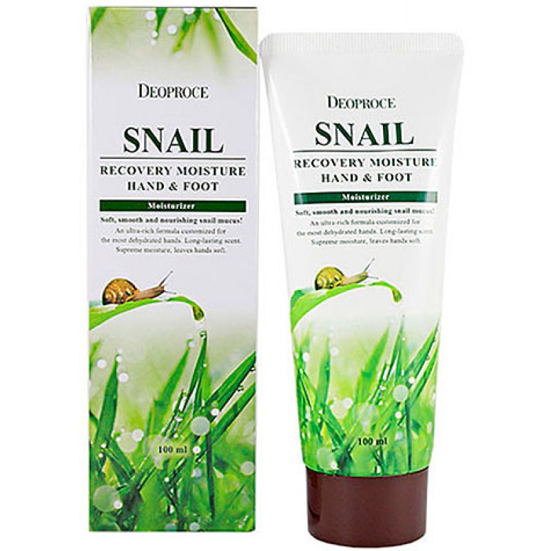 Крем для ног и рук с муцином улитки Deoproce Snail Recovery Moisture Hand & Foot