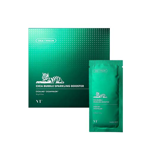 Успокаивающая маска-пенка с центеллой VT Cosmetics Cica Bubble Sparkling Booster