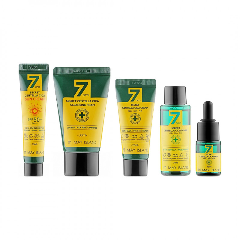 Набор миниатюр для проблемной кожи May Island 7 Days Secret Centella Cica Mini Kit Set