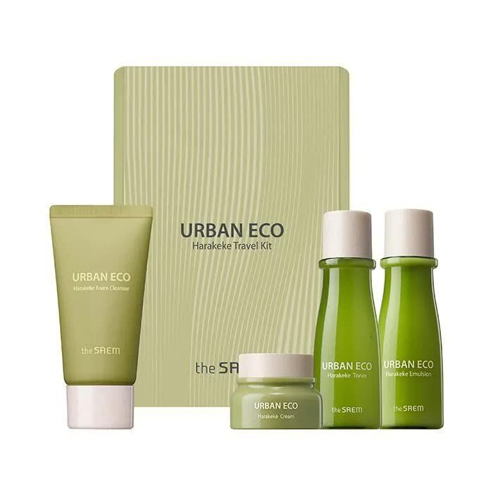 Набор средств для ухода с экстрактом новозеландского льна The Saem Urban Eco Harakeke Travel 4 Kit