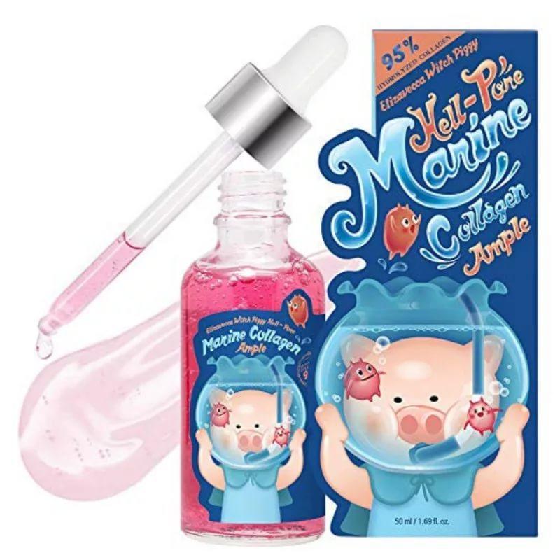 Сыворотка с морским коллагеном для поддержания молодости кожи Elizavecca Witch Piggy Hell Pore Marine Collagen Ample