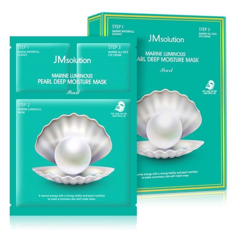 Трехшаговый увлажняющий набор с жемчугом JMsolution Marine Luminous Pearl Deep Moisture Mask