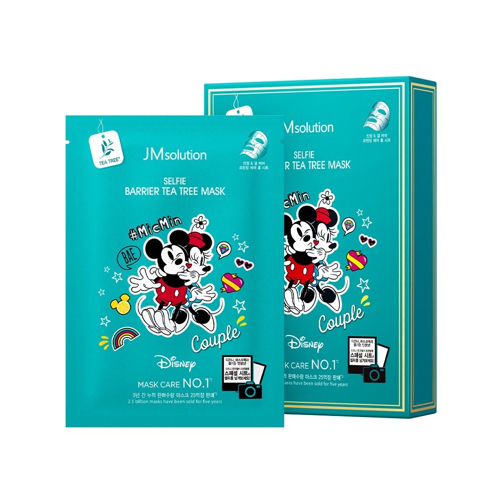 Противовоспалительная тканевая маска с чайным деревом JMSolution Disney Collection Selfie Barrier Tea Tree Mask