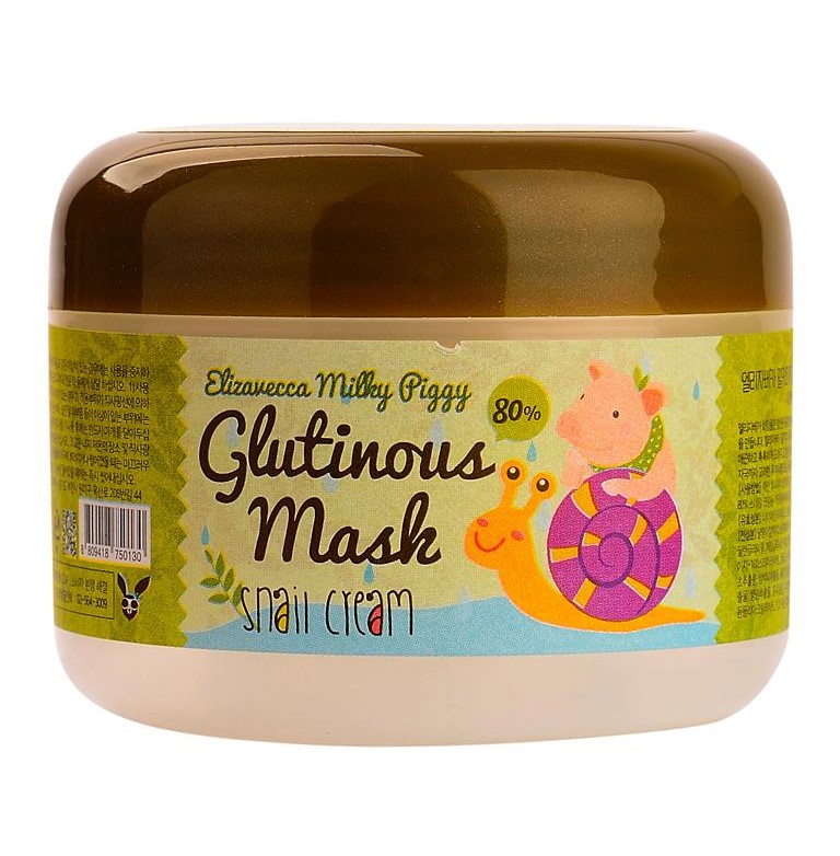 Крем-маска ночная с муцином улитки Elizavecca Glutinous Mask 80%  Snail Cream 