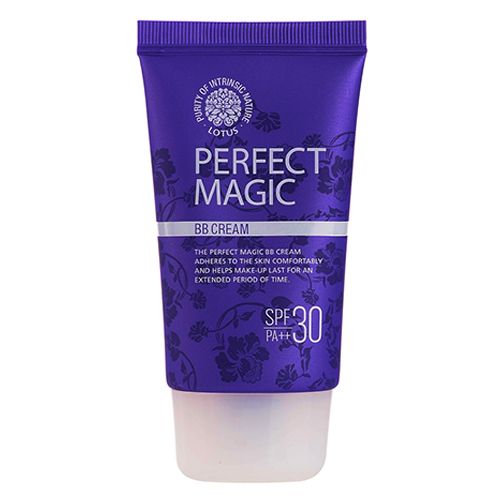 Многофункциональный бб-крем с хорошим маскирующим эффектом Welcos Lotus Perfect Magic BB Cream