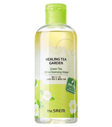 Вода очищающая увлажняющая с маслом зеленого чая The Saem Healing Tea Garden Green Tea Oil In Cleansing Water