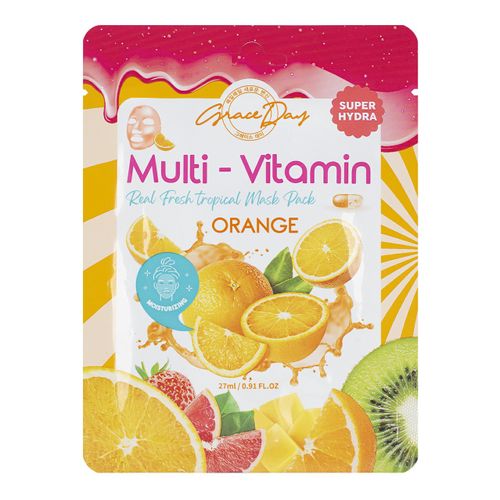 Тканевая маска с апельсином Grace Day Multi-Vitamin Real Fresh Tropical Mask Pack Orange