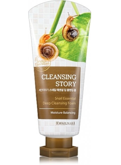 Пенка для умывания с муцином улитки Welcos Cleansing Story Snail Essential Deep Cleansing Foam