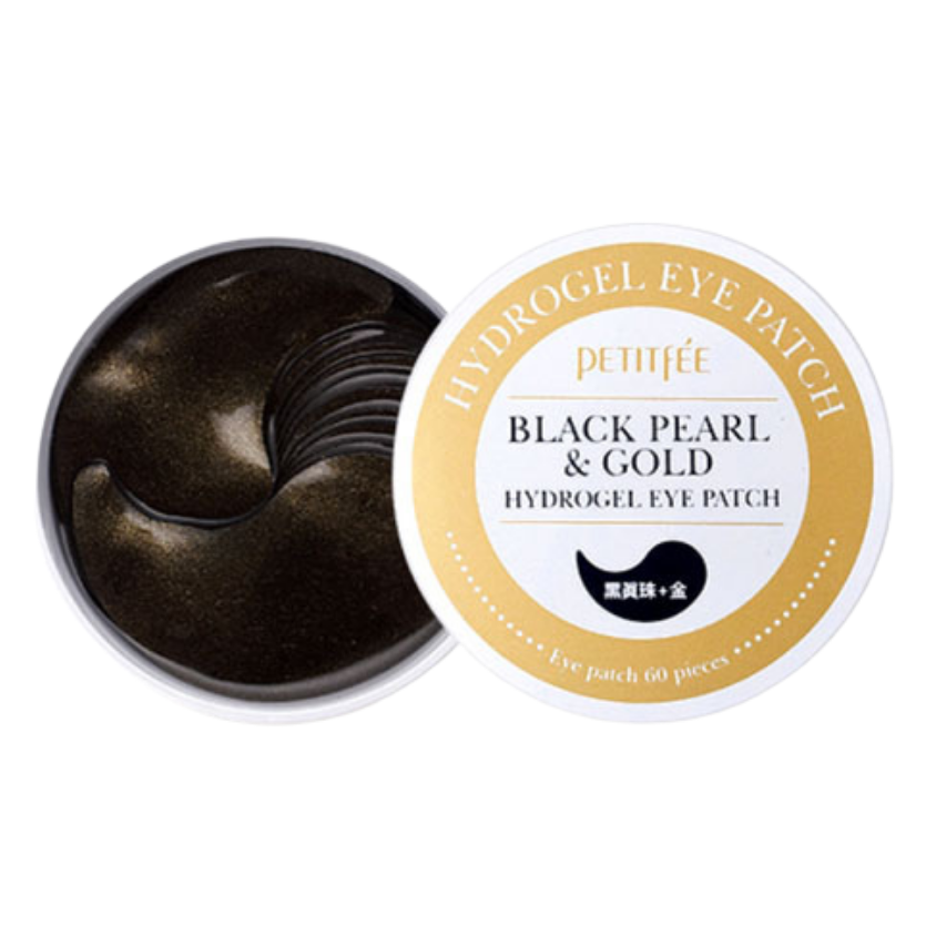Гидрогелевые патчи для век с черным жемчугом от темных кругов Petitfee Black Pearl & Gold Eye Patch