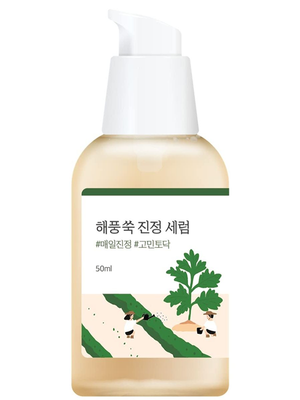 Успокаивающая сыворотка для лица с экстрактом полыни Round Lab Mugwort Calming Serum