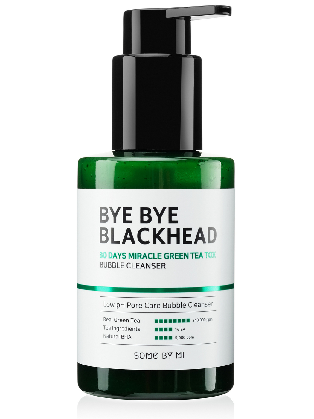 Маска-пенка от черных точек Some By Mi Bye Bye BlackHead 30 Days Miracle Green Tea Tox Bubble Cleanser