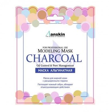 Альгинатная маска для кожи с расширенными порами (саше) Anskin Charcoal Modeling Mask