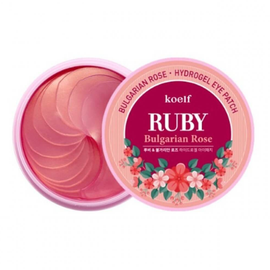 Гидрогелевые патчи для век с маслом болгарской розы Koelf Ruby & Bulgarian Rose Eye Patch