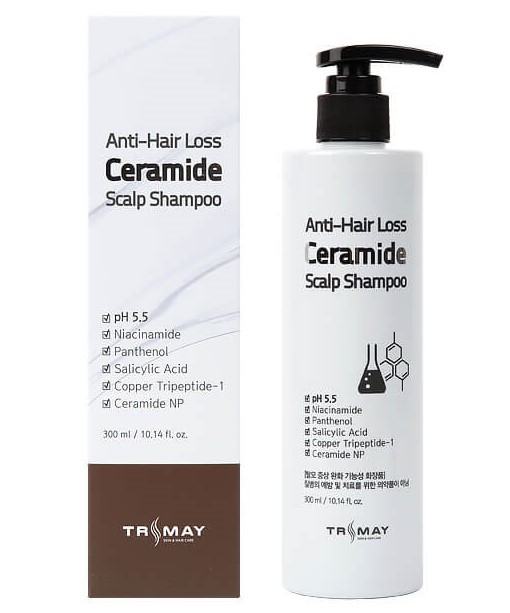 Шампунь против выпадения волос с керамидами Trimay Anti-Hair Loss Ceramide Scalp Shampoo