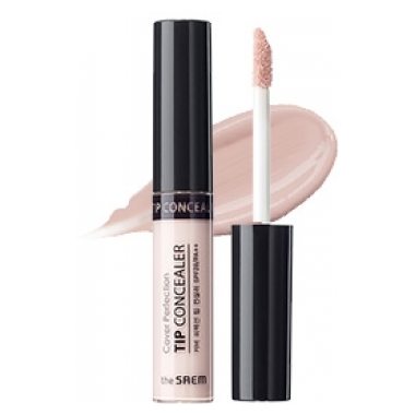 Консилер для маскировки несовершенств кожи с сияющим эффектом The Saem Cover Perfection Tip Concealer Brightener