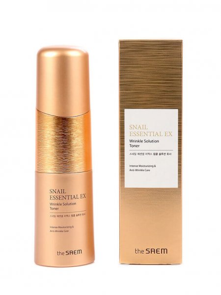 Антивозрастная эмульсия с муцином улитки The Saem Snail Essential EX Wrinkle Solution Emulsion