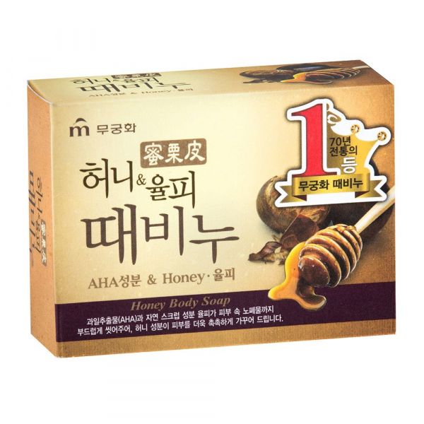 Мыло-скраб мед и каштан Mukunghwa Honey & Chestnut Scrub Soap