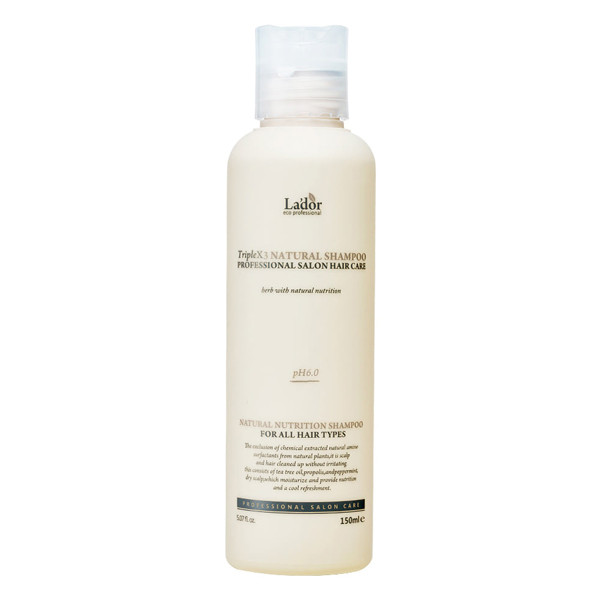 Органический шампунь с натуральными ингредиентами Lador Triplex Natural Shampoo