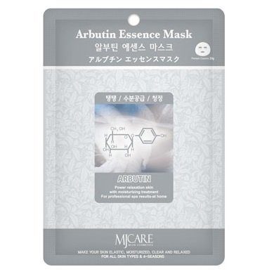 Осветляющая тканевая маска с арбутином Mijin MJ Care Arbutin Essence Mask