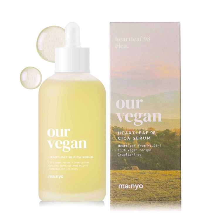 Веганская успокаивающая сыворотка с центеллой Manyo Our Vegan Heartleaf 98 Cica Serum