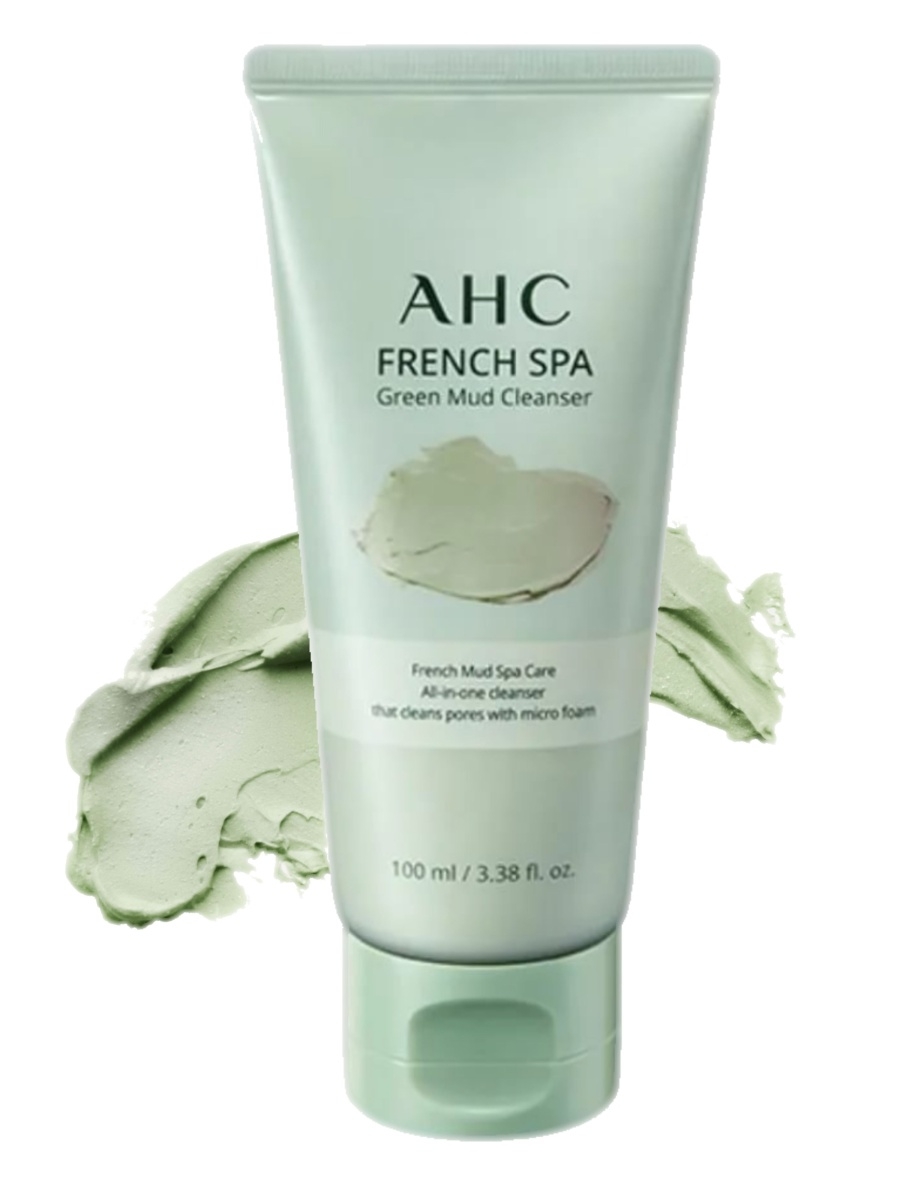 Очищающая пенка с зеленой глиной AHC French SPA Green Mud Cleanser
