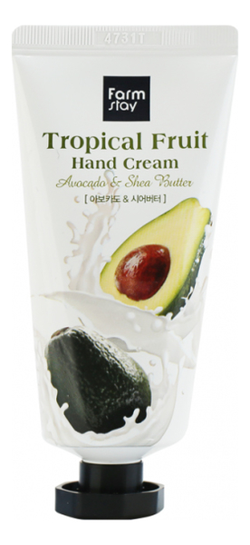 Крем для рук с авокадо и маслом ши Farmstay Tropical Fruit Hand Cream Avocado & Shea Butter