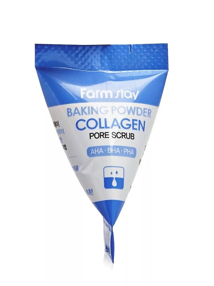 Скраб для очищения пор с содой и коллагеном FarmStay Baking Powder Collagen Pore Scrub