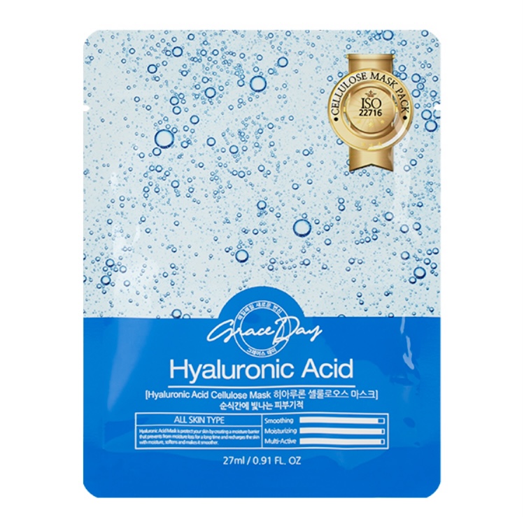 Тканевая маска с гиалуроновой кислотой Grace Day Hyaluronic Acid Cellulose Mask 