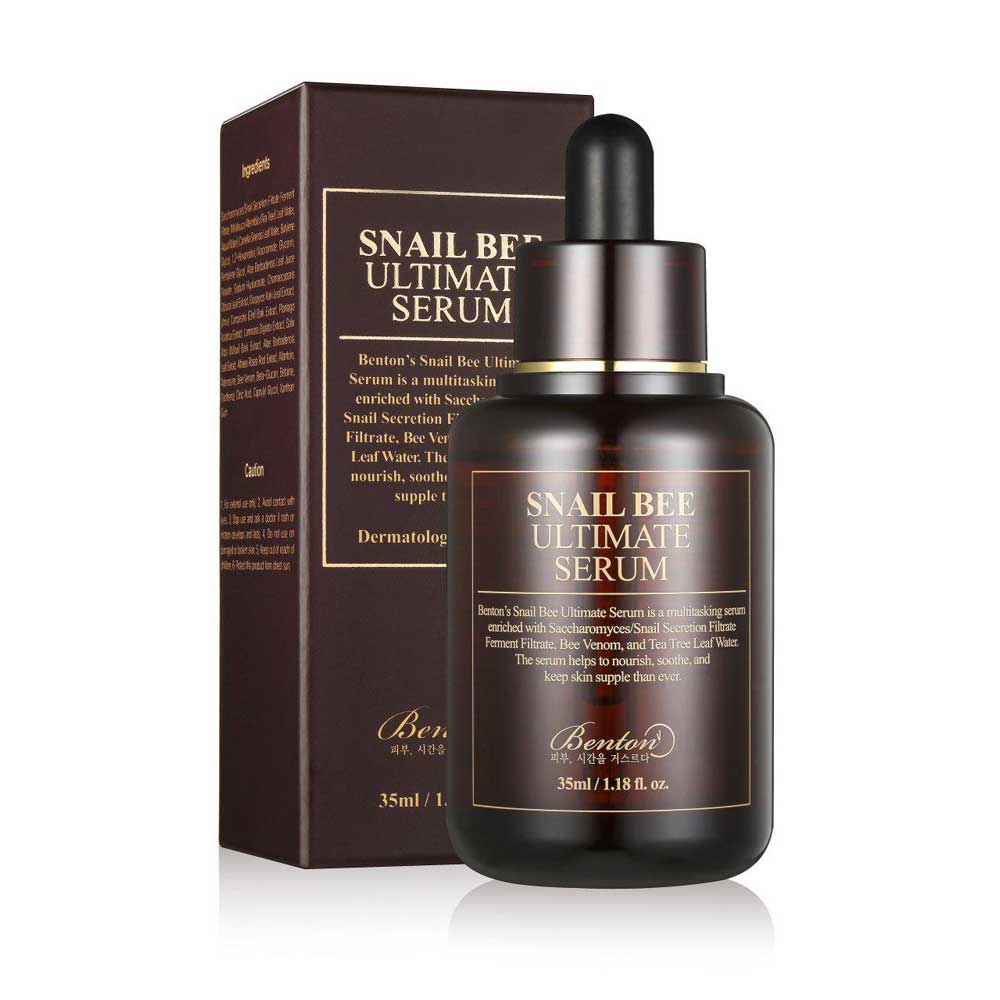 Ферментированная сыворотка с муцином улитки и пчелиным ядом Benton Snail Bee Ultimate Serum