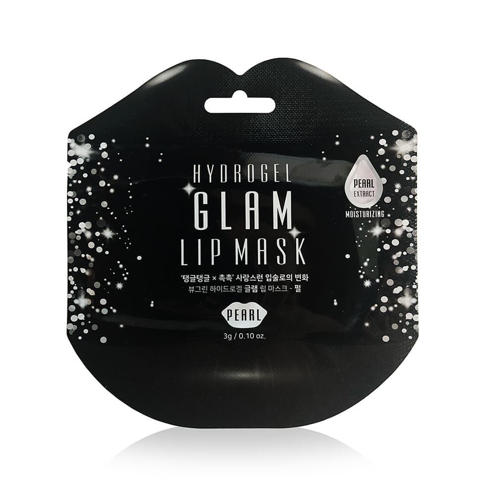 Патчи для губ с экстрактом жемчуга BeauuGreen Hydrogel Glam Lip Mask - Pearl