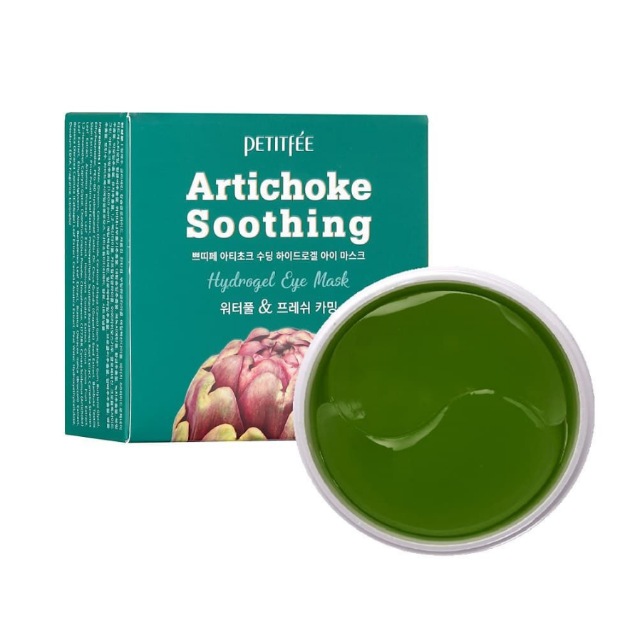 Гидрогелевые патчи для век с артишоком против отеков Petitfee Artichoke Soothing Hydrogel Eye Patch